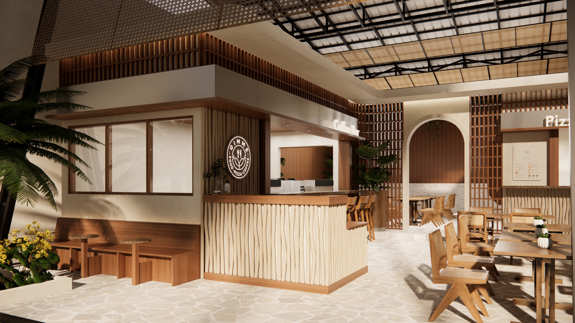 Modern Tropical Cafe Design