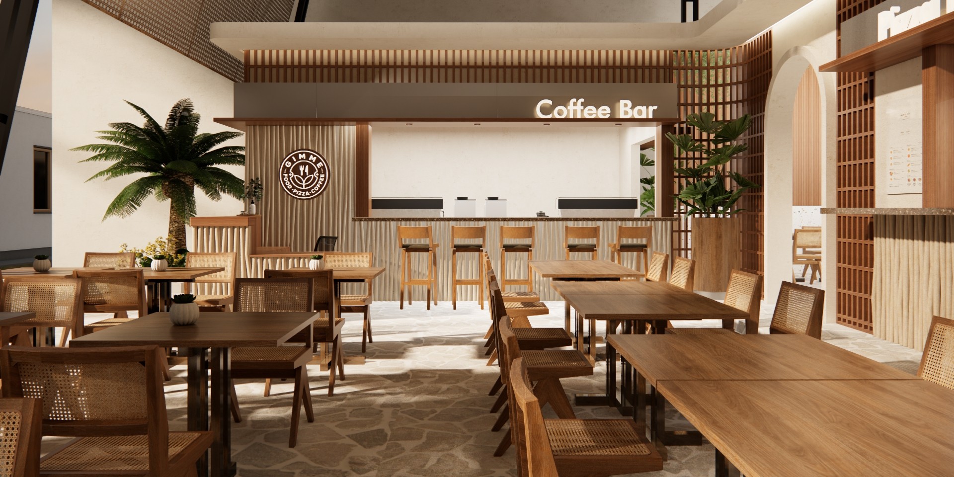 Modern Tropical Cafe Design